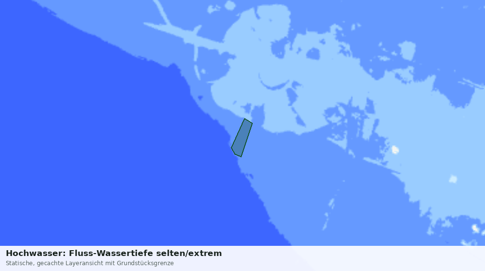 Statische Kartenansicht: Hochwasser: Fluss-Wassertiefe selten/extrem