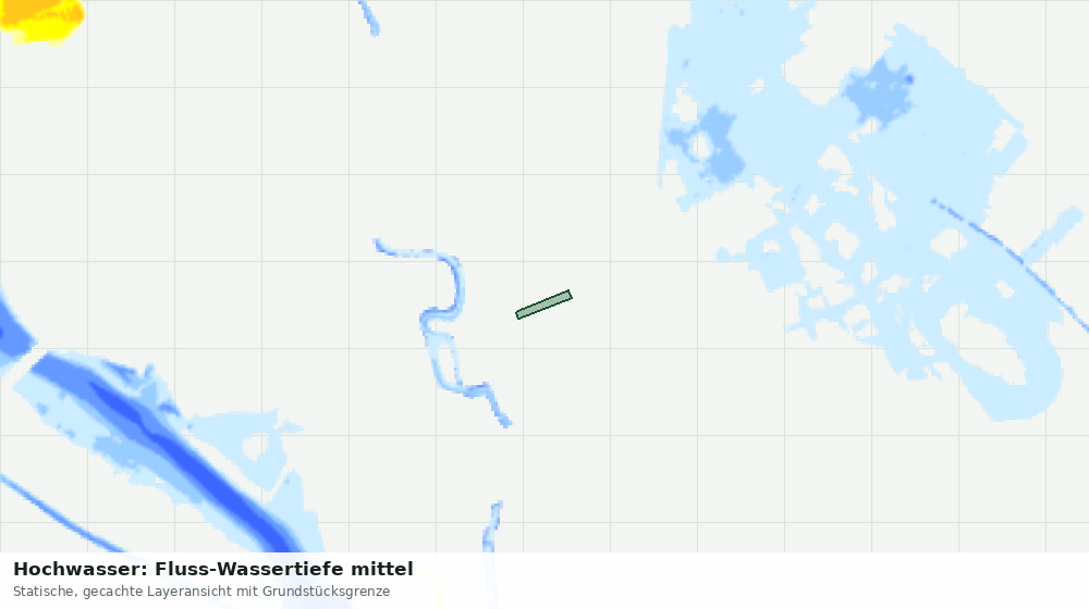 Statische Kartenansicht: Hochwasser: Fluss-Wassertiefe mittel