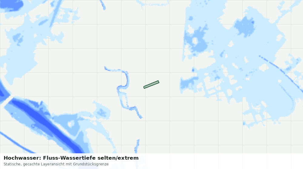 Statische Kartenansicht: Hochwasser: Fluss-Wassertiefe selten/extrem