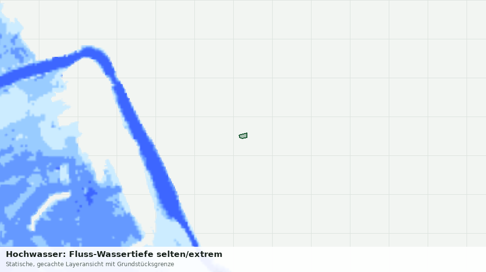 Statische Kartenansicht: Hochwasser: Fluss-Wassertiefe selten/extrem