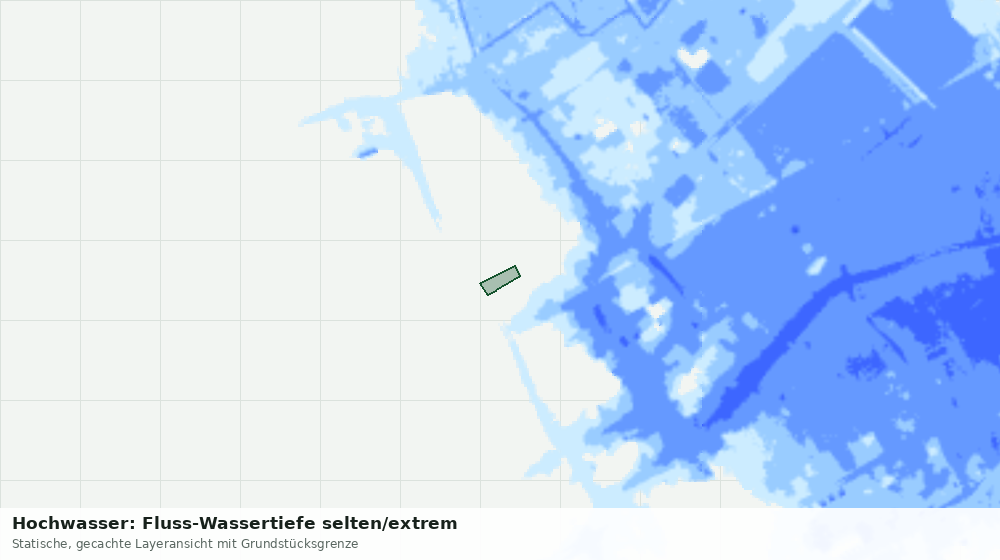 Statische Kartenansicht: Hochwasser: Fluss-Wassertiefe selten/extrem