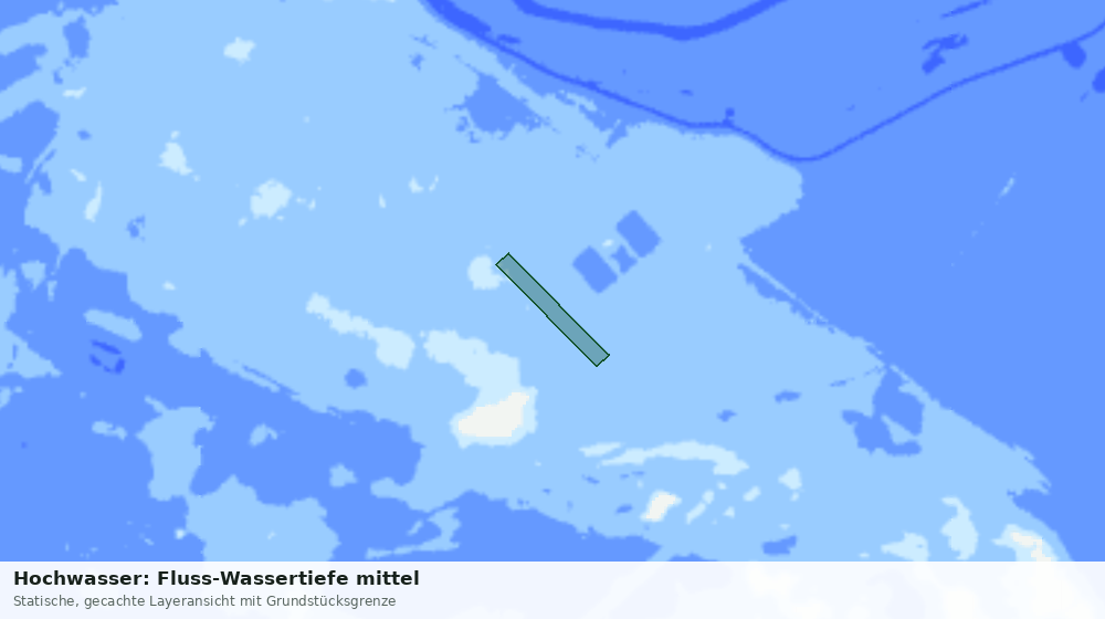 Statische Kartenansicht: Hochwasser: Fluss-Wassertiefe mittel