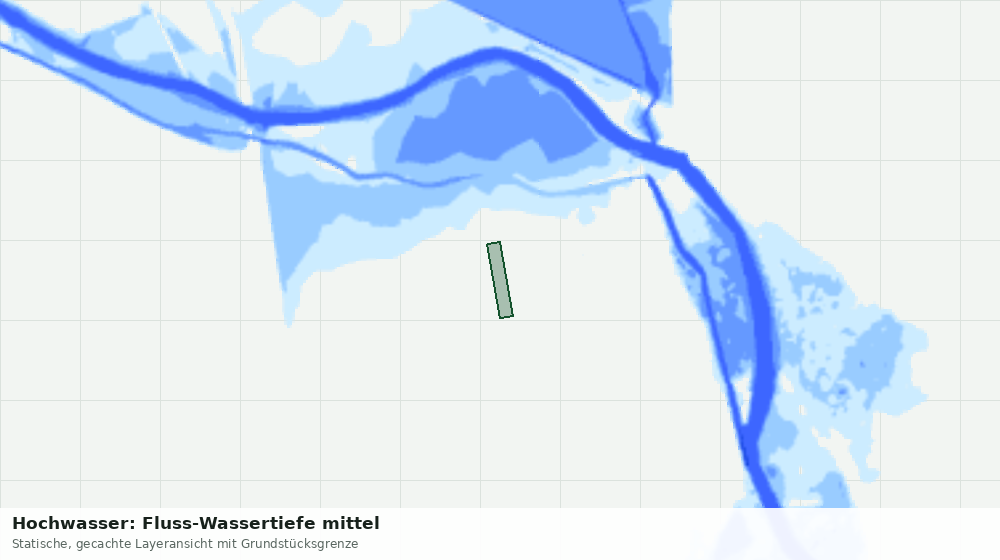 Statische Kartenansicht: Hochwasser: Fluss-Wassertiefe mittel