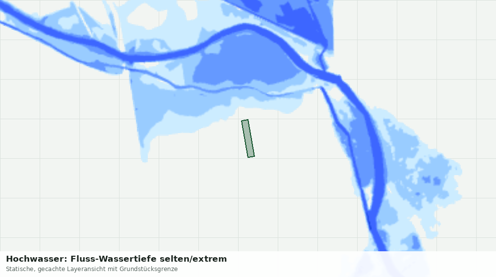 Statische Kartenansicht: Hochwasser: Fluss-Wassertiefe selten/extrem