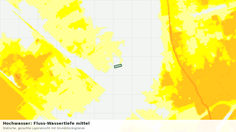 Statische Kartenansicht: Hochwasser: Fluss-Wassertiefe mittel
