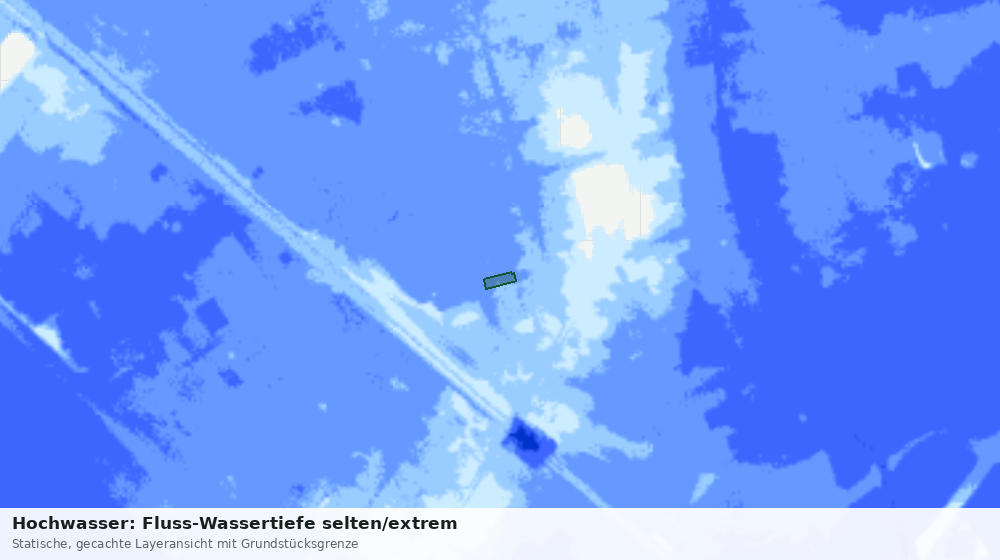 Statische Kartenansicht: Hochwasser: Fluss-Wassertiefe selten/extrem