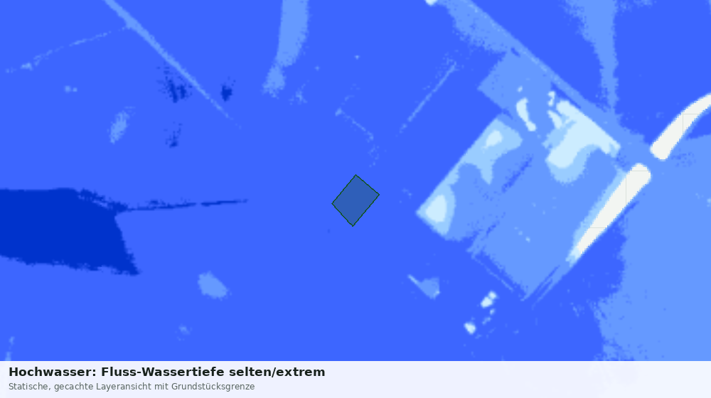 Statische Kartenansicht: Hochwasser: Fluss-Wassertiefe selten/extrem