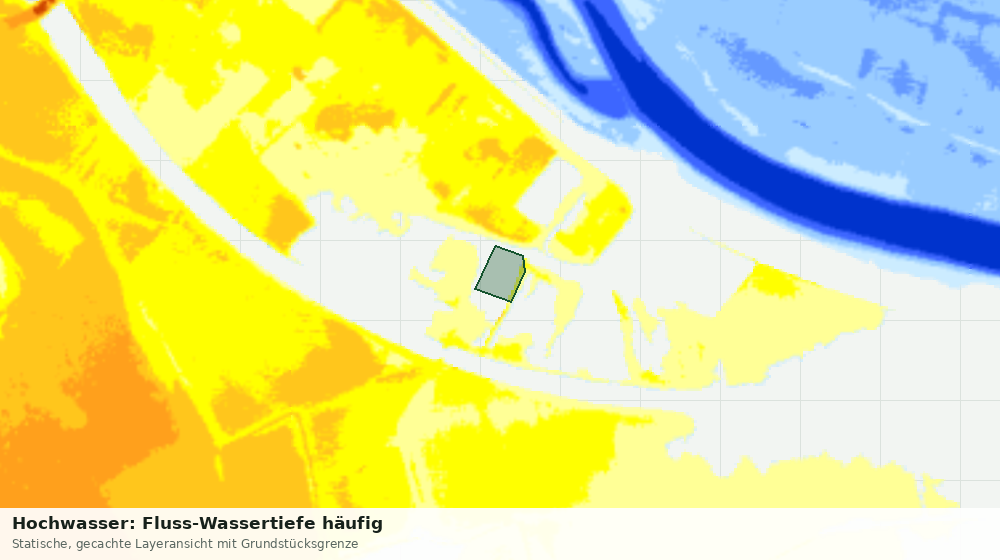 Statische Kartenansicht: Hochwasser: Fluss-Wassertiefe häufig
