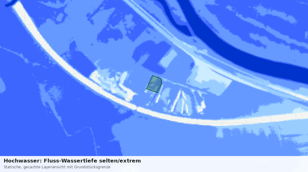 Statische Kartenansicht: Hochwasser: Fluss-Wassertiefe selten/extrem
