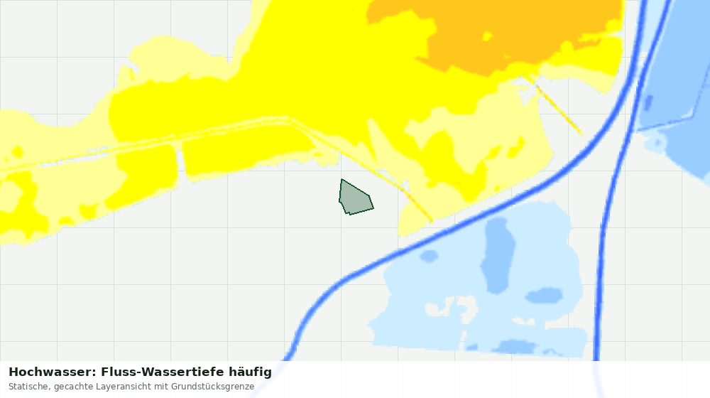 Statische Kartenansicht: Hochwasser: Fluss-Wassertiefe häufig