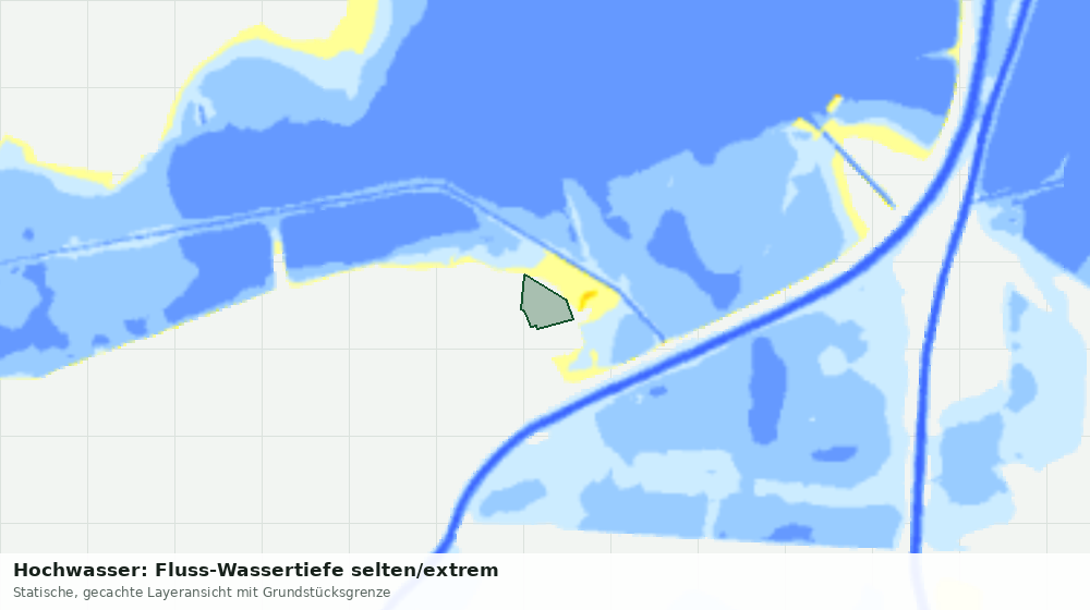 Statische Kartenansicht: Hochwasser: Fluss-Wassertiefe selten/extrem