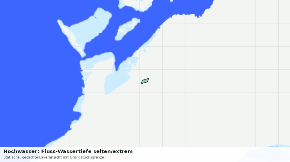 Statische Kartenansicht: Hochwasser: Fluss-Wassertiefe selten/extrem