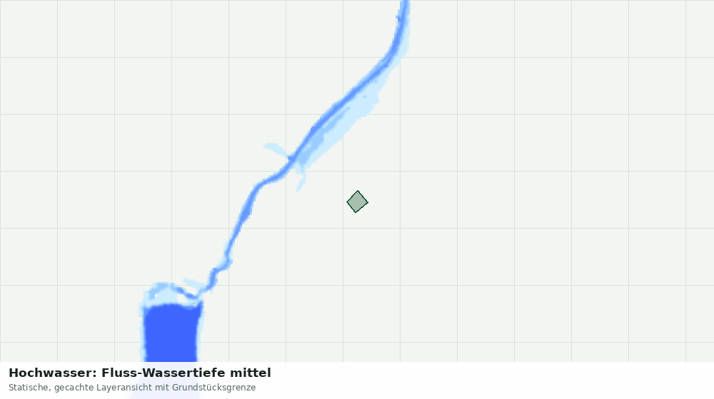 Statische Kartenansicht: Hochwasser: Fluss-Wassertiefe mittel