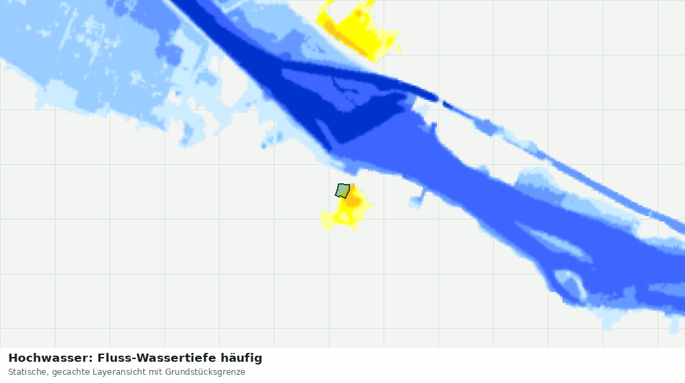 Statische Kartenansicht: Hochwasser: Fluss-Wassertiefe häufig