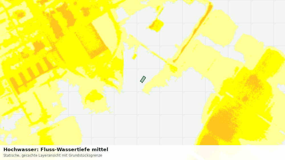 Statische Kartenansicht: Hochwasser: Fluss-Wassertiefe mittel