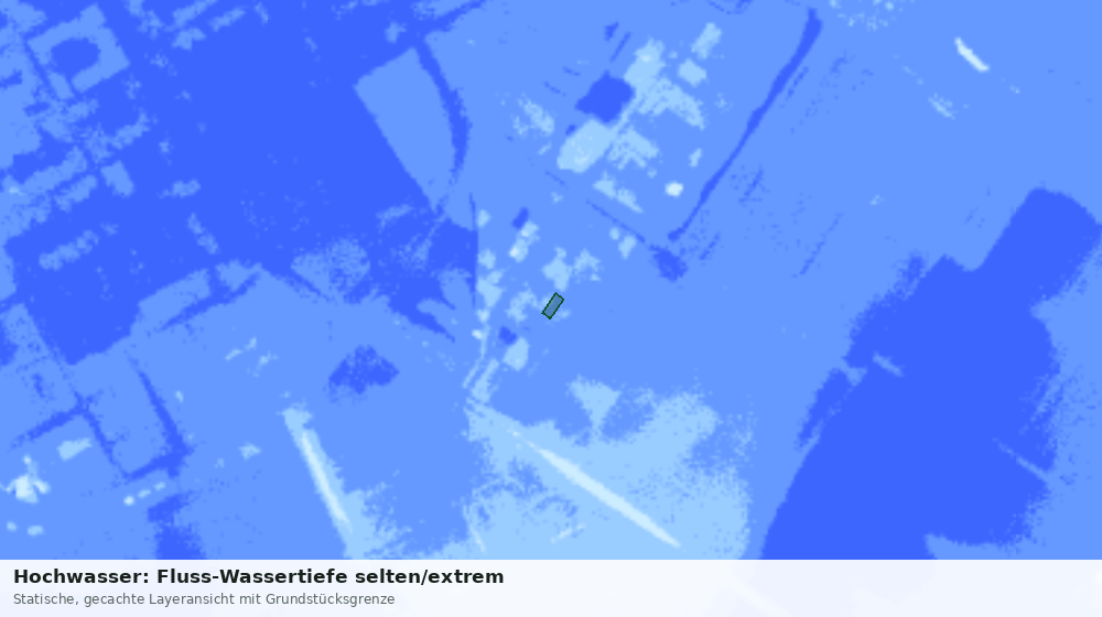 Statische Kartenansicht: Hochwasser: Fluss-Wassertiefe selten/extrem