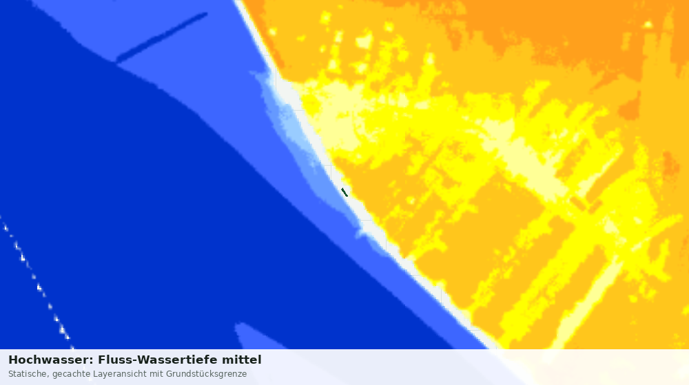 Statische Kartenansicht: Hochwasser: Fluss-Wassertiefe mittel