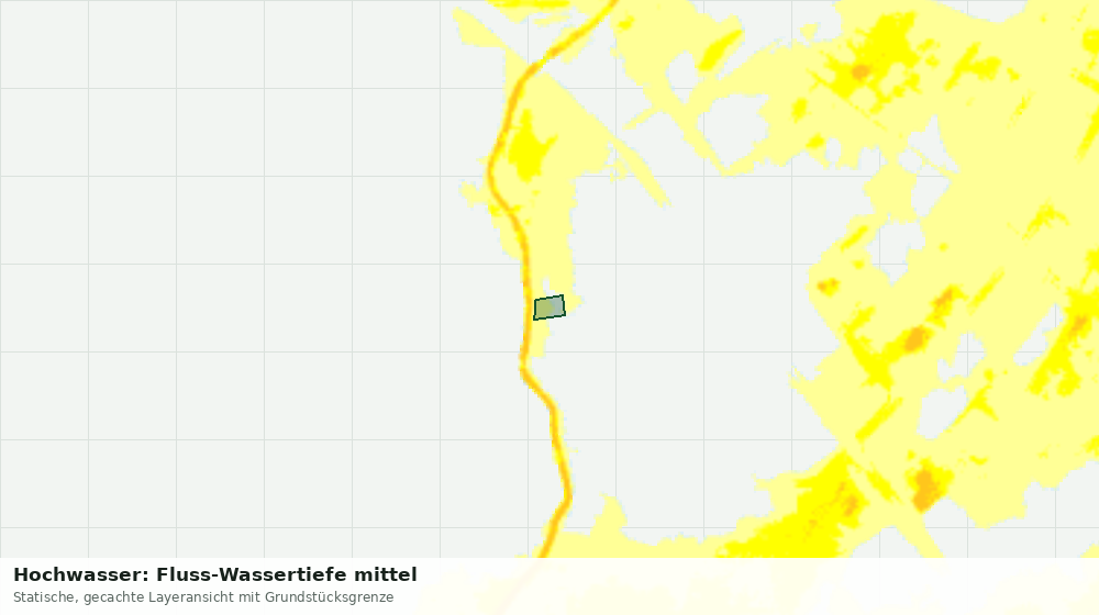 Statische Kartenansicht: Hochwasser: Fluss-Wassertiefe mittel