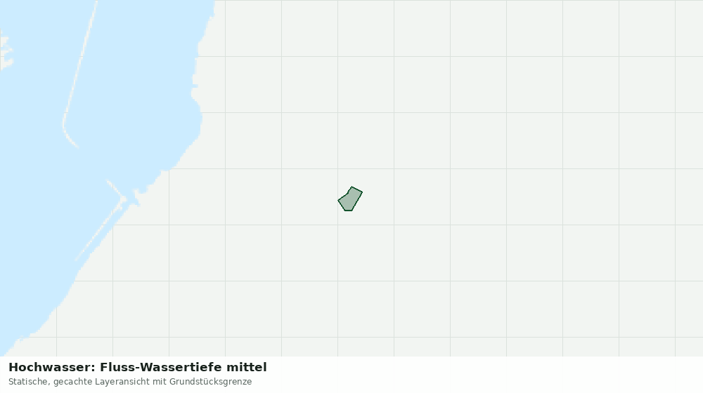 Statische Kartenansicht: Hochwasser: Fluss-Wassertiefe mittel