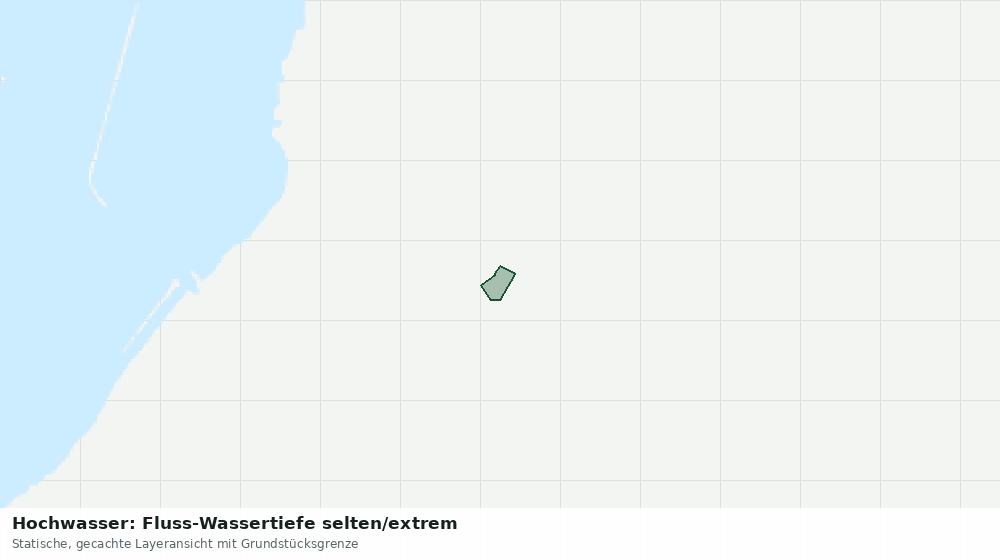Statische Kartenansicht: Hochwasser: Fluss-Wassertiefe selten/extrem