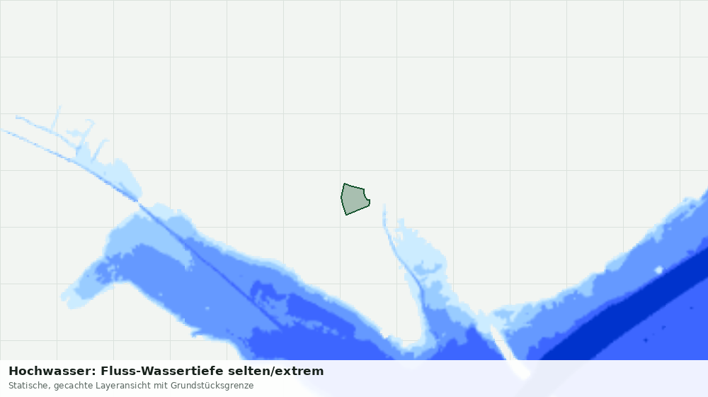 Statische Kartenansicht: Hochwasser: Fluss-Wassertiefe selten/extrem