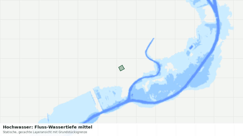 Statische Kartenansicht: Hochwasser: Fluss-Wassertiefe mittel