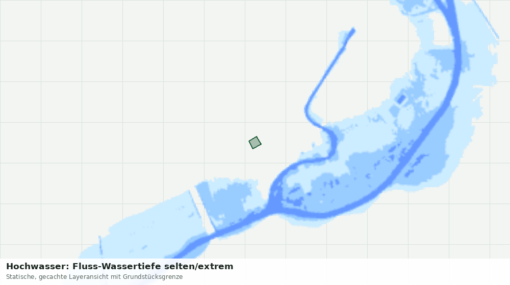 Statische Kartenansicht: Hochwasser: Fluss-Wassertiefe selten/extrem