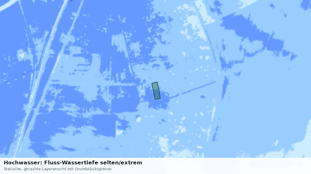 Statische Kartenansicht: Hochwasser: Fluss-Wassertiefe selten/extrem