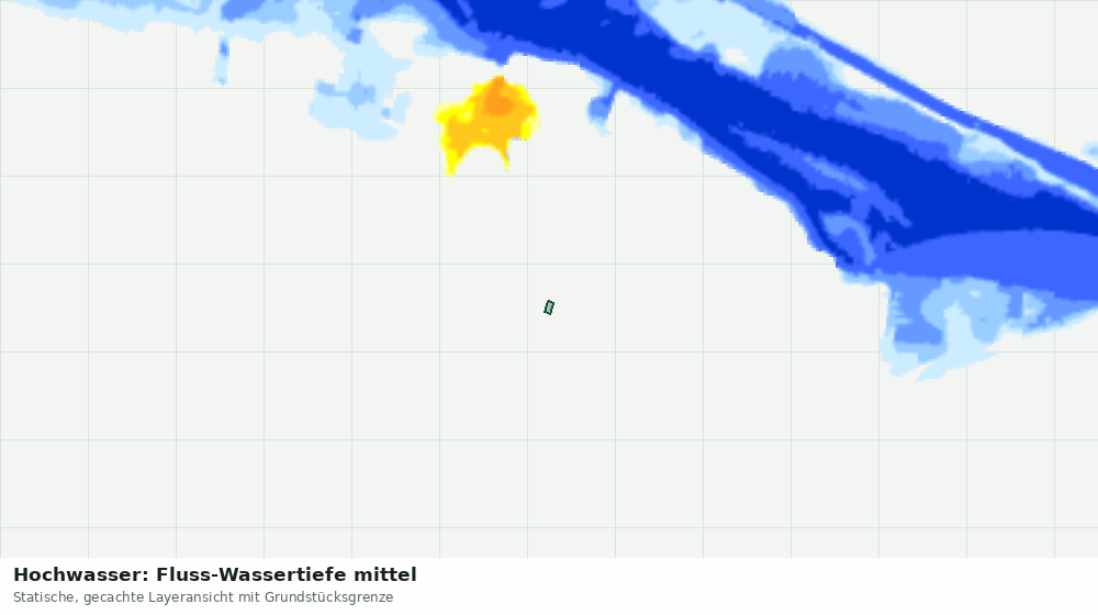 Statische Kartenansicht: Hochwasser: Fluss-Wassertiefe mittel