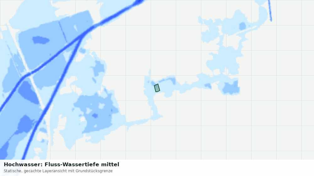 Statische Kartenansicht: Hochwasser: Fluss-Wassertiefe mittel