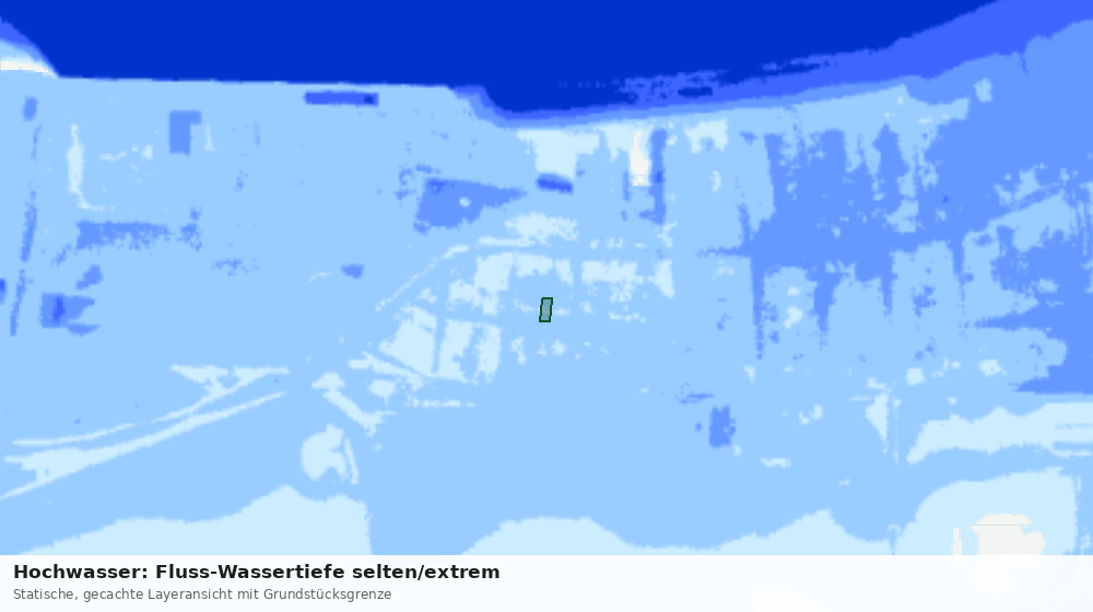 Statische Kartenansicht: Hochwasser: Fluss-Wassertiefe selten/extrem