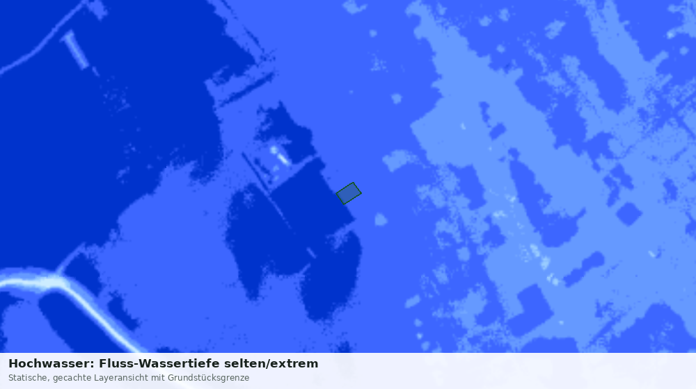 Statische Kartenansicht: Hochwasser: Fluss-Wassertiefe selten/extrem