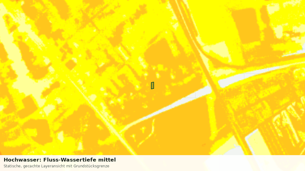 Statische Kartenansicht: Hochwasser: Fluss-Wassertiefe mittel