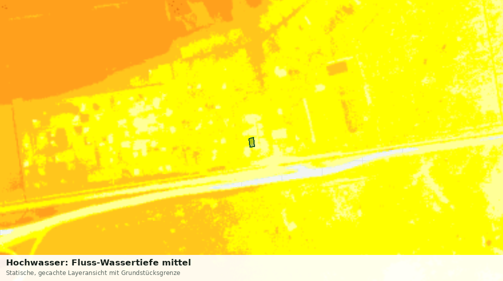 Statische Kartenansicht: Hochwasser: Fluss-Wassertiefe mittel
