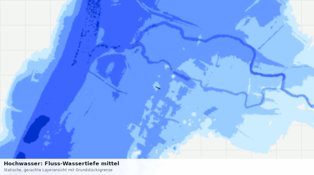 Statische Kartenansicht: Hochwasser: Fluss-Wassertiefe mittel