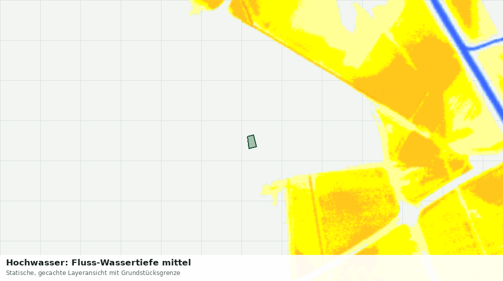 Statische Kartenansicht: Hochwasser: Fluss-Wassertiefe mittel