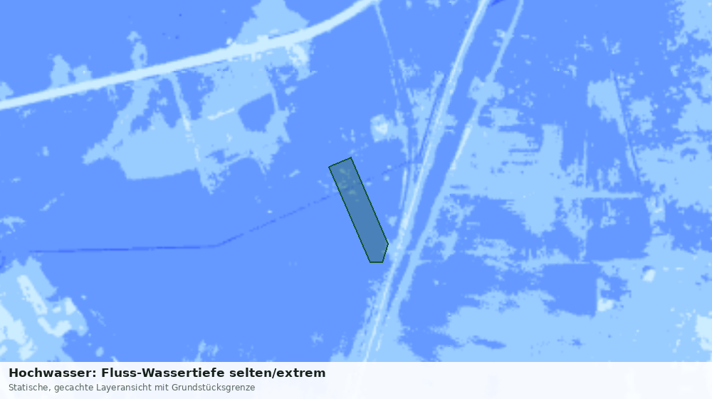 Statische Kartenansicht: Hochwasser: Fluss-Wassertiefe selten/extrem