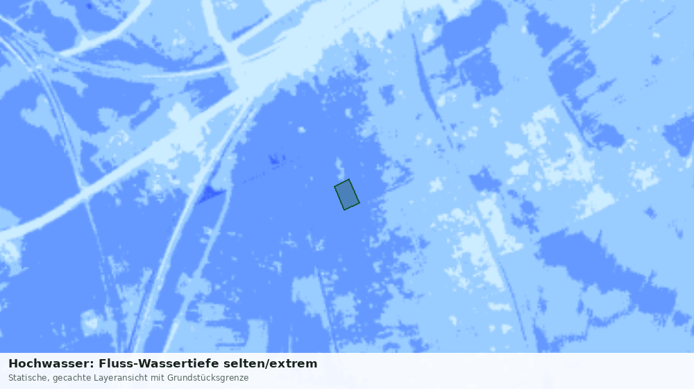 Statische Kartenansicht: Hochwasser: Fluss-Wassertiefe selten/extrem