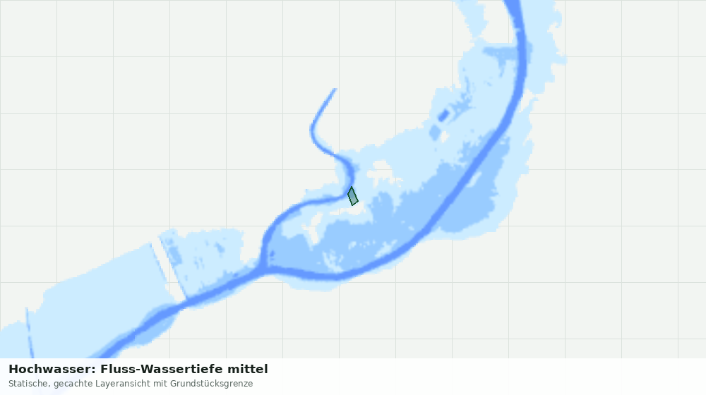 Statische Kartenansicht: Hochwasser: Fluss-Wassertiefe mittel