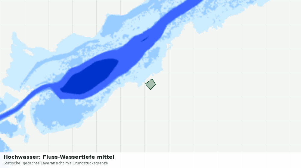 Statische Kartenansicht: Hochwasser: Fluss-Wassertiefe mittel