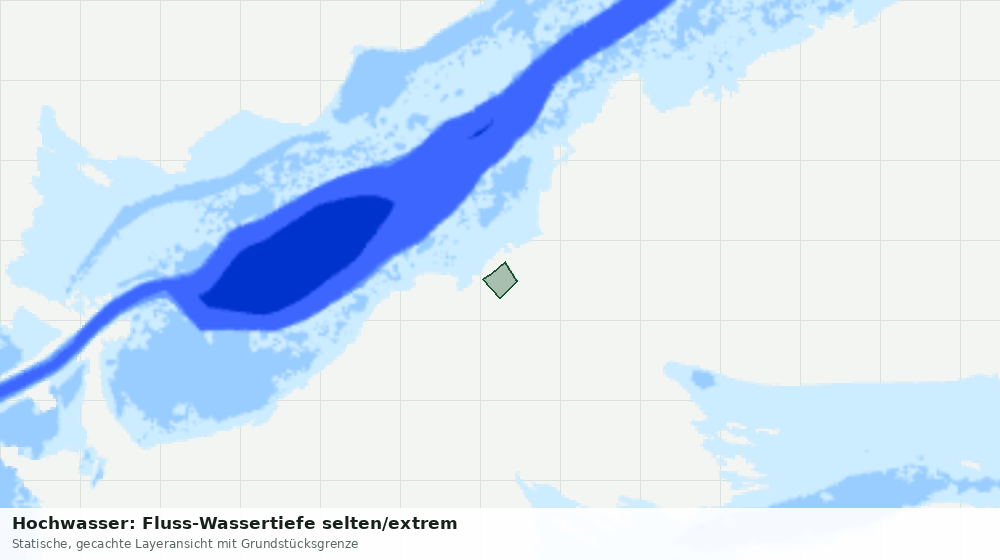 Statische Kartenansicht: Hochwasser: Fluss-Wassertiefe selten/extrem