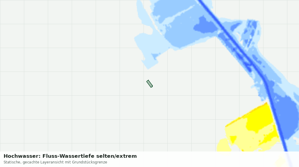 Statische Kartenansicht: Hochwasser: Fluss-Wassertiefe selten/extrem
