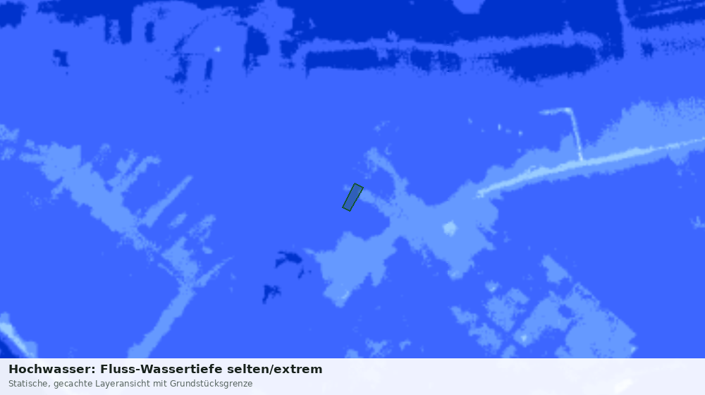 Statische Kartenansicht: Hochwasser: Fluss-Wassertiefe selten/extrem