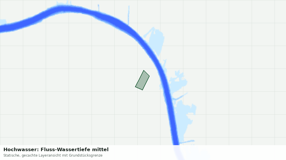 Statische Kartenansicht: Hochwasser: Fluss-Wassertiefe mittel