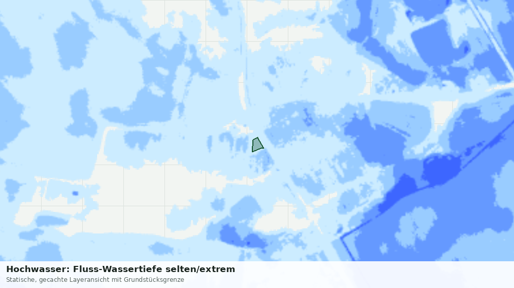 Statische Kartenansicht: Hochwasser: Fluss-Wassertiefe selten/extrem