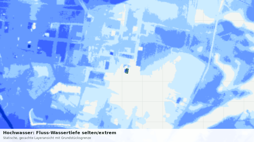 Statische Kartenansicht: Hochwasser: Fluss-Wassertiefe selten/extrem