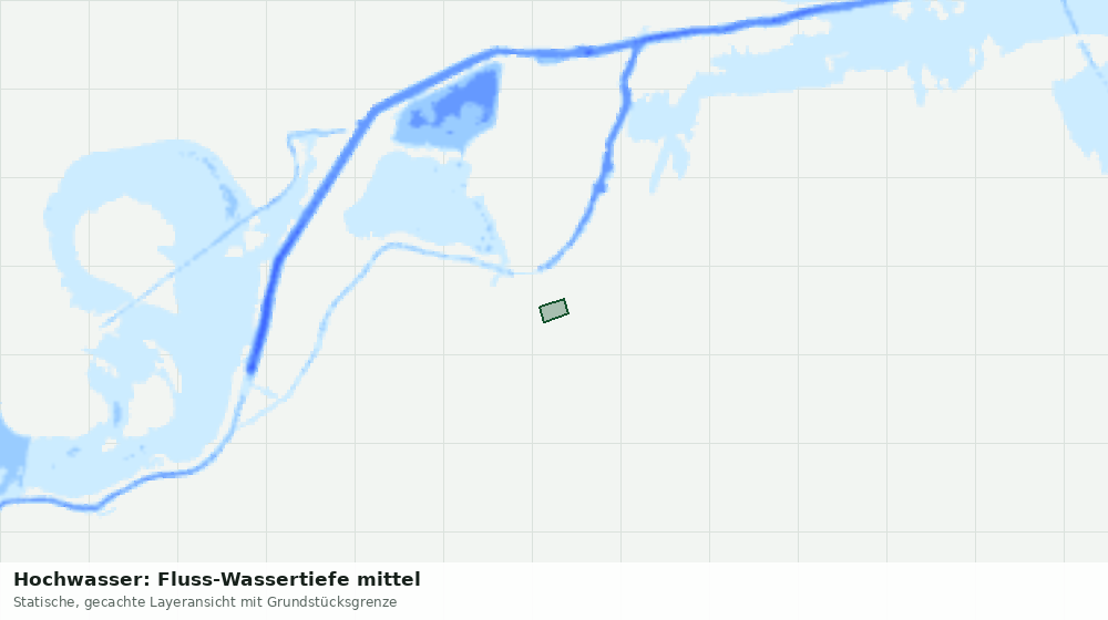 Statische Kartenansicht: Hochwasser: Fluss-Wassertiefe mittel