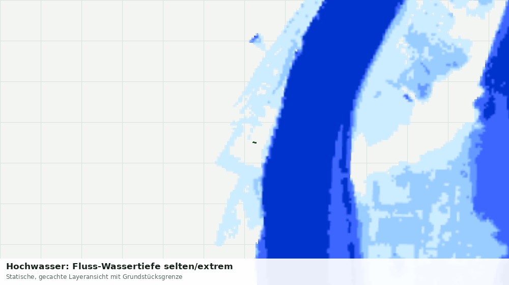 Statische Kartenansicht: Hochwasser: Fluss-Wassertiefe selten/extrem