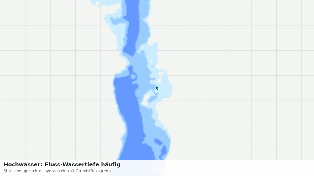 Statische Kartenansicht: Hochwasser: Fluss-Wassertiefe häufig