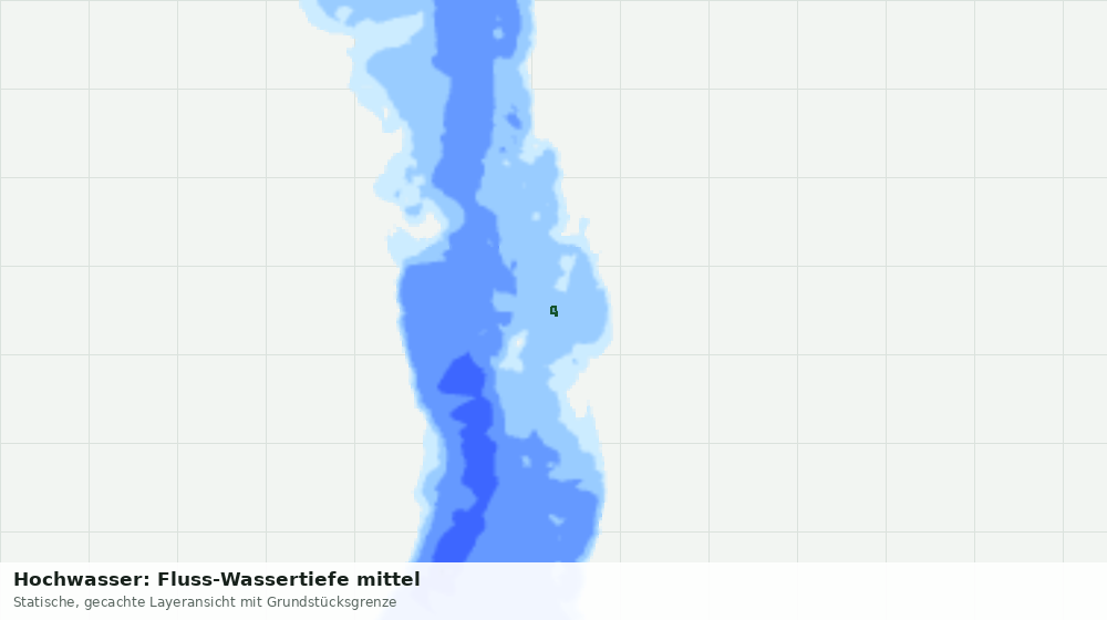 Statische Kartenansicht: Hochwasser: Fluss-Wassertiefe mittel